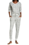Papinelle Super Soft Waffle Weave Pajamas In Cheetah Charcoal
