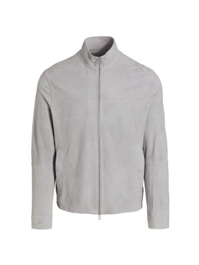Emporio Armani Polyester Zip-up Blouson Jacket In Gray