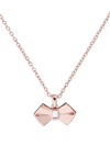 Ted Baker Sarahli Bow Pendant Necklace In Rose Gold/ Crystal