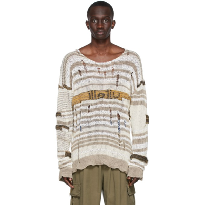 Vitelli Chaga Reverse Logo Stitch Sweater In Multicolor