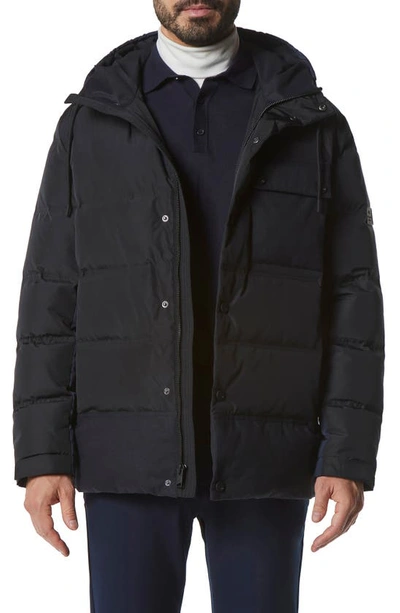 Marc New York Men's Halifax Fabric Blocked Quilted Hooded Trucker Jacket In Ink