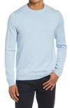 Nordstrom Cotton & Cashmere Crewneck Sweater In Blue Skyway Heather