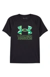 Under Armour Kids' Ua Tech™ Hybrid Performance Graphic Tee In Black