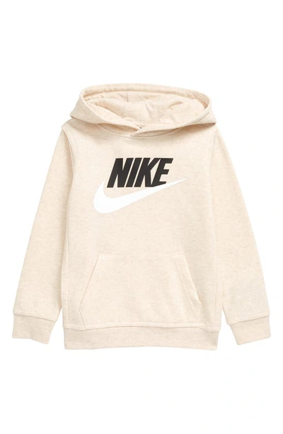 Nike Kids' Club Logo Hoodie In Cashmere Heather