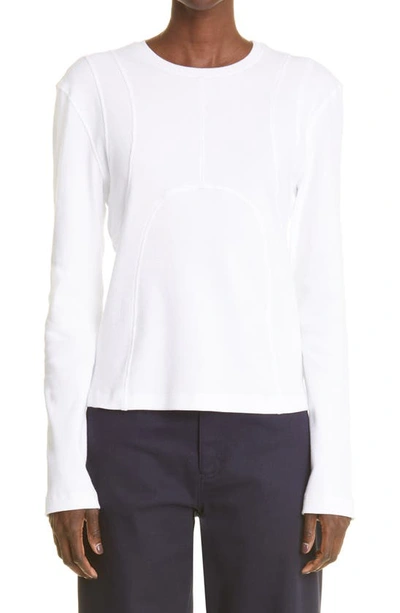K.ngsley Unisex Dani Fitted Rib T-shirt In White