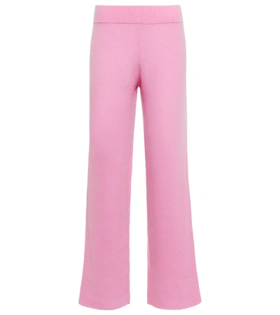 Jardin Des Orangers Ribbed-knit Cashmere Pants In Pink