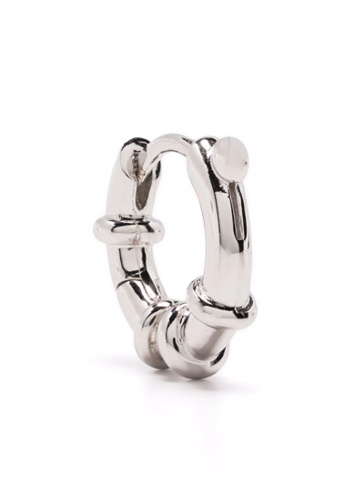 Maria Black Spring Huggie Single Hoop Earring In Silver Hp