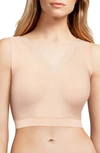 Chantelle Lingerie Soft Stretch Hook & Eye Padded Bra Top In Nude Blush