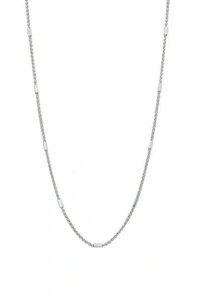 Bony Levy 14k Gold Bar Station Chain Necklace In 14k White Gold