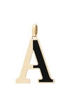 Stephanie Windsor Large Initial Pendant In Yellow Gold A