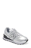 New Balance 574 Metallic Sneaker In Silver