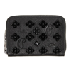 Christian Louboutin Panettone Leather Coin Purse In Black/ Ultrablack