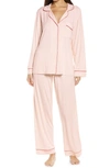 Eberjey Gisele Pajamas In Pearl Blush/ Haute Red