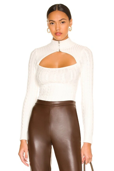 Superdown Tanya Cut Out Jumper In Ivory