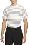 Nike Men's Dri-fit Victory Striped Golf Polo In White