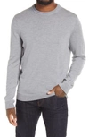 Nordstrom Washable Merino Crewneck Sweater In Grey Alloy Heather