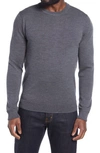 Nordstrom Washable Merino Crewneck Sweater In Grey Magnet Heather