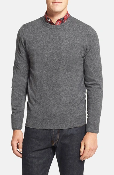 Nordstrom Cashmere Crewneck Sweater In Grey Driftwood Heather