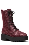 Michael Michael Kors Bryce Platform Combat Boot In Dark Berry