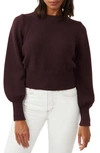 French Connection Jamie Textured Cotton Sweater In Decadence
