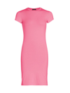 Atm Anthony Thomas Melillo Pima Cotton Jersey T-shirt Dress In Pink Cosmos