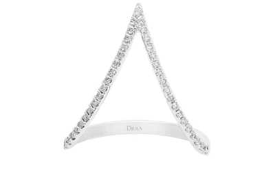 Shop Djula Graphique 18K White Gold & Diamond Net Ring