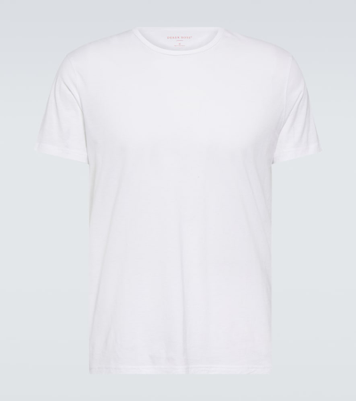 Derek Rose Jordan Crewneck Linen T-shirt In White