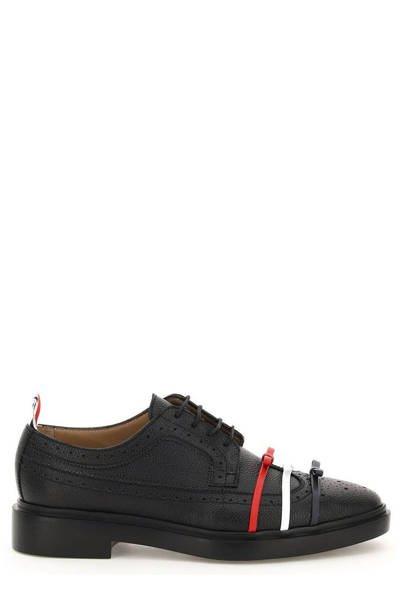 Thom Browne Lace Up Shoes In Black Leather