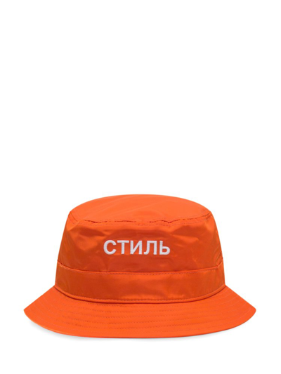 Heron Preston Ctnmb Organic Cotton Bucket Hat In Orange