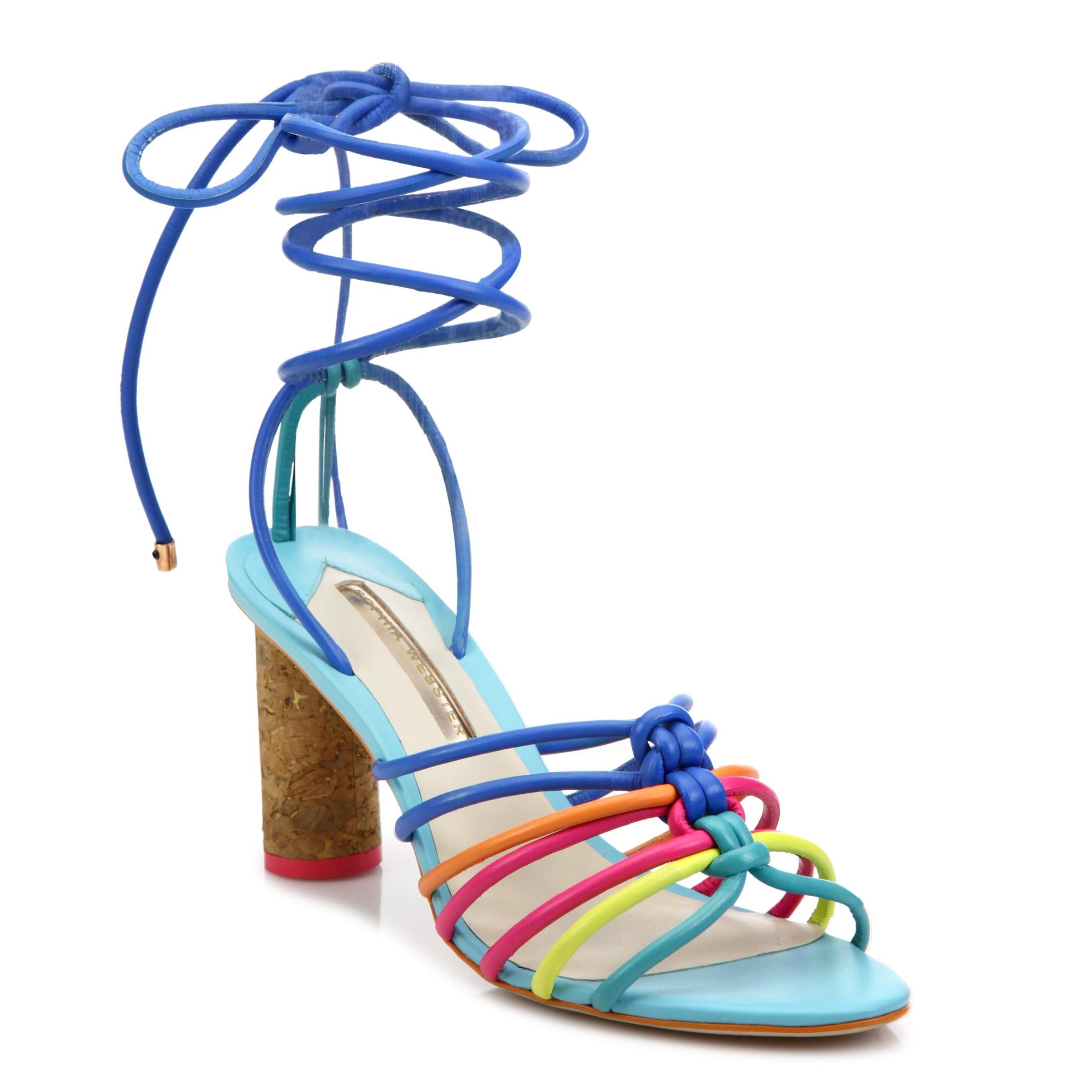 multicolor leather sandals