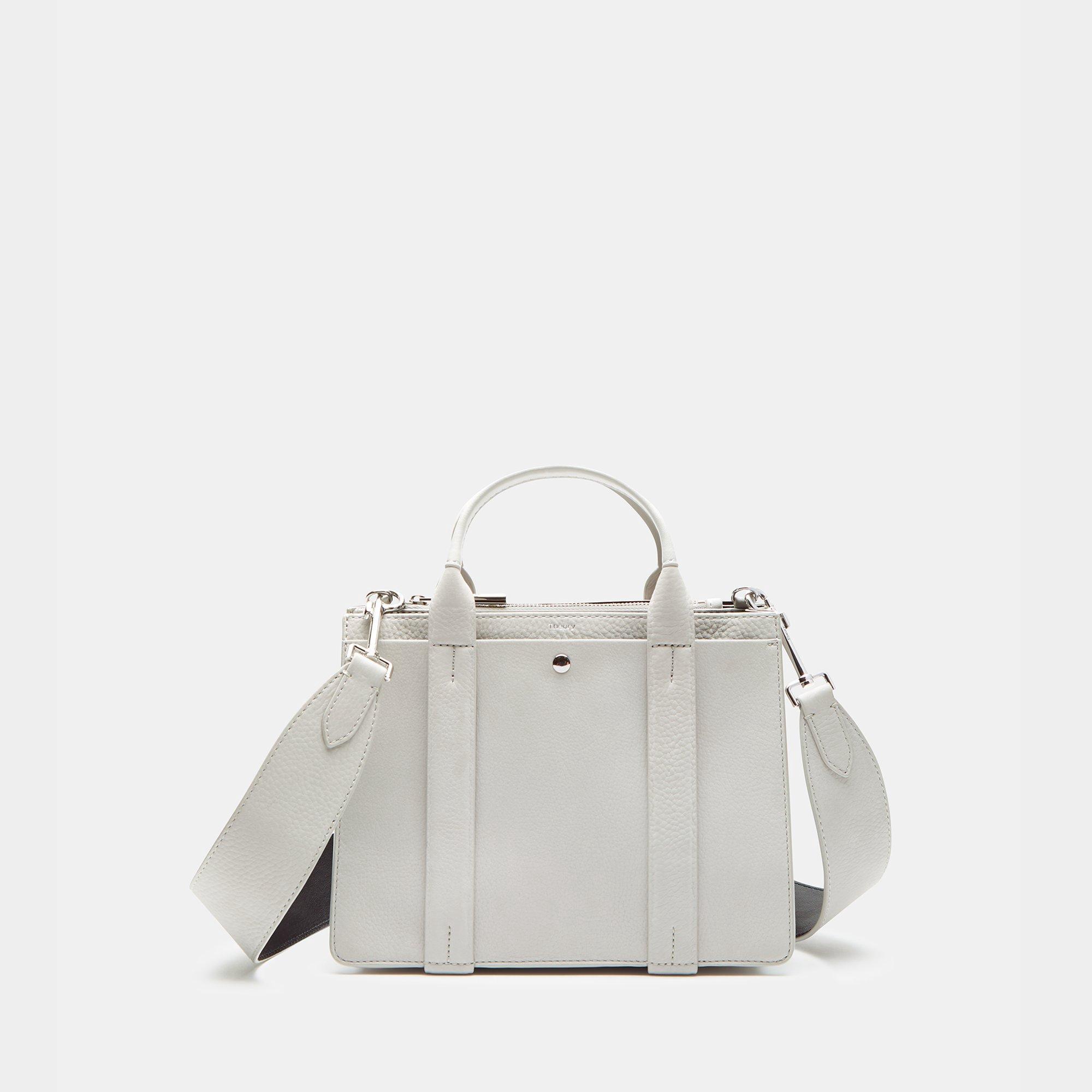 Theory Mini West Bag In Suede - Off-white | ModeSens