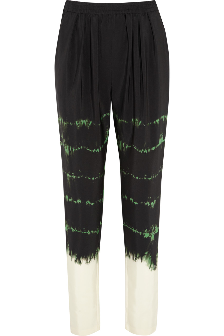 Stella Mccartney Christine Tie-dyed Silk-crepe Tapered Pants | ModeSens