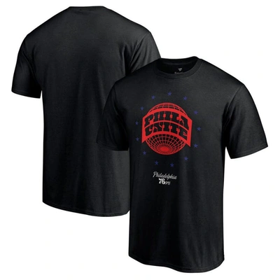 Fanatics Men's Black Philadelphia 76ers Phila Unite Hometown Collection T-shirt