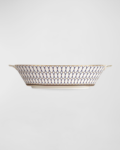Wedgwood Renaissance Golden Oval Server In Blue/gold