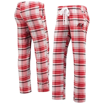 Concepts Sport Women's Red, Black Tampa Bay Buccaneers Accolade Flannel Pants In Red,black