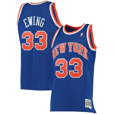 Mitchell & Ness Patrick Ewing Blue New York Knicks 1991/92 Big & Tall Hardwood Classics Swingman Jer