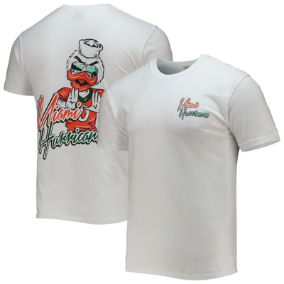 Image One White Miami Hurricanes Mascot Bandana T-shirt