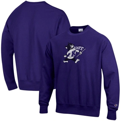Champion Purple Kansas State Wildcats Vault Logo Reverse Weave Pullover Sweatshirt