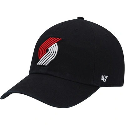47 ' Black Portland Trail Blazers Team Clean Up Adjustable Hat