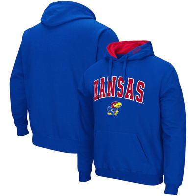 Colosseum Men's Royal Kansas Jayhawks Arch Logo 3.0 Pullover Hoodie