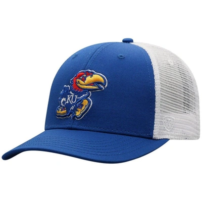 Top Of The World Men's  Royal, White Kansas Jayhawks Trucker Snapback Hat In Royal,white