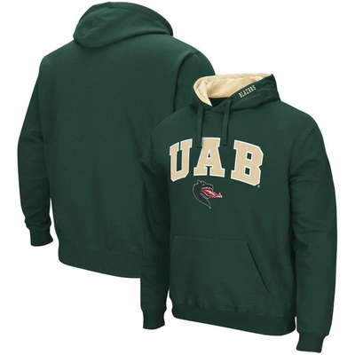 Colosseum Green Uab Blazers Arch And Logo Pullover Hoodie