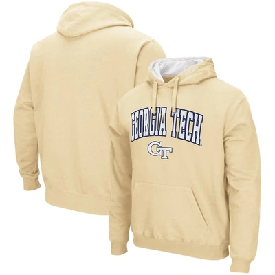 Colosseum Gold Georgia Tech Yellow Jackets Arch And Logo Pullover Hoodie