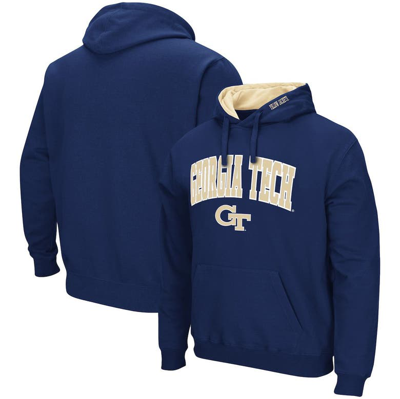 Colosseum Navy Georgia Tech Yellow Jackets Arch And Logo Pullover Hoodie