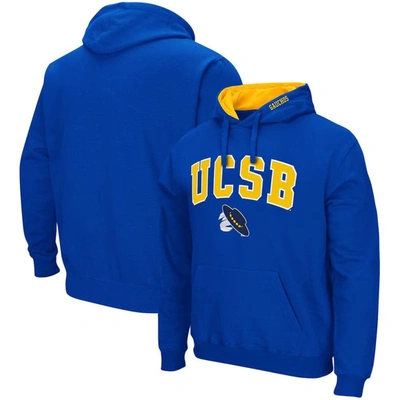 Colosseum Blue Uc Santa Barbara Gauchos Arch And Logo Pullover Hoodie