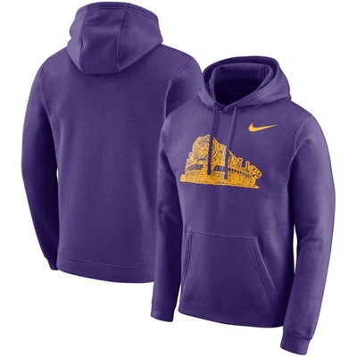 Nike Purple Lsu Tigers Vault Club Fleece Pullover Hoodie