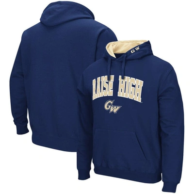 Colosseum Navy Gw Colonials Arch And Logo Pullover Hoodie