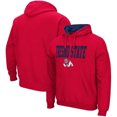 Colosseum Red Fresno State Bulldogs Arch And Logo Pullover Hoodie