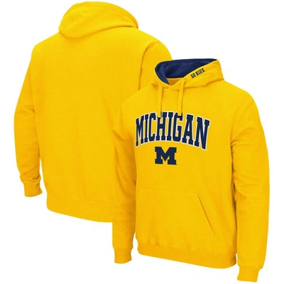 Colosseum Men's Maize Michigan Wolverines Arch Logo 3.0 Pullover Hoodie