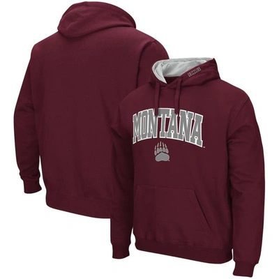 Colosseum Maroon Montana Grizzlies Arch And Logo Pullover Hoodie